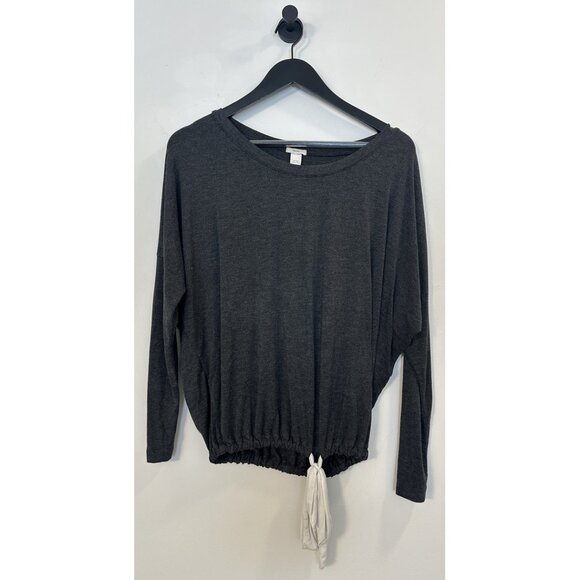 EBERJEY Gisele Jersey Knit Slouchy Pajamas in Graphite/ Ivory Size Small - Picture 4 of 13